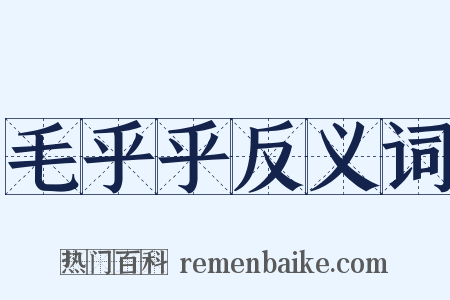 毛乎乎反义词是什么意思的图片
